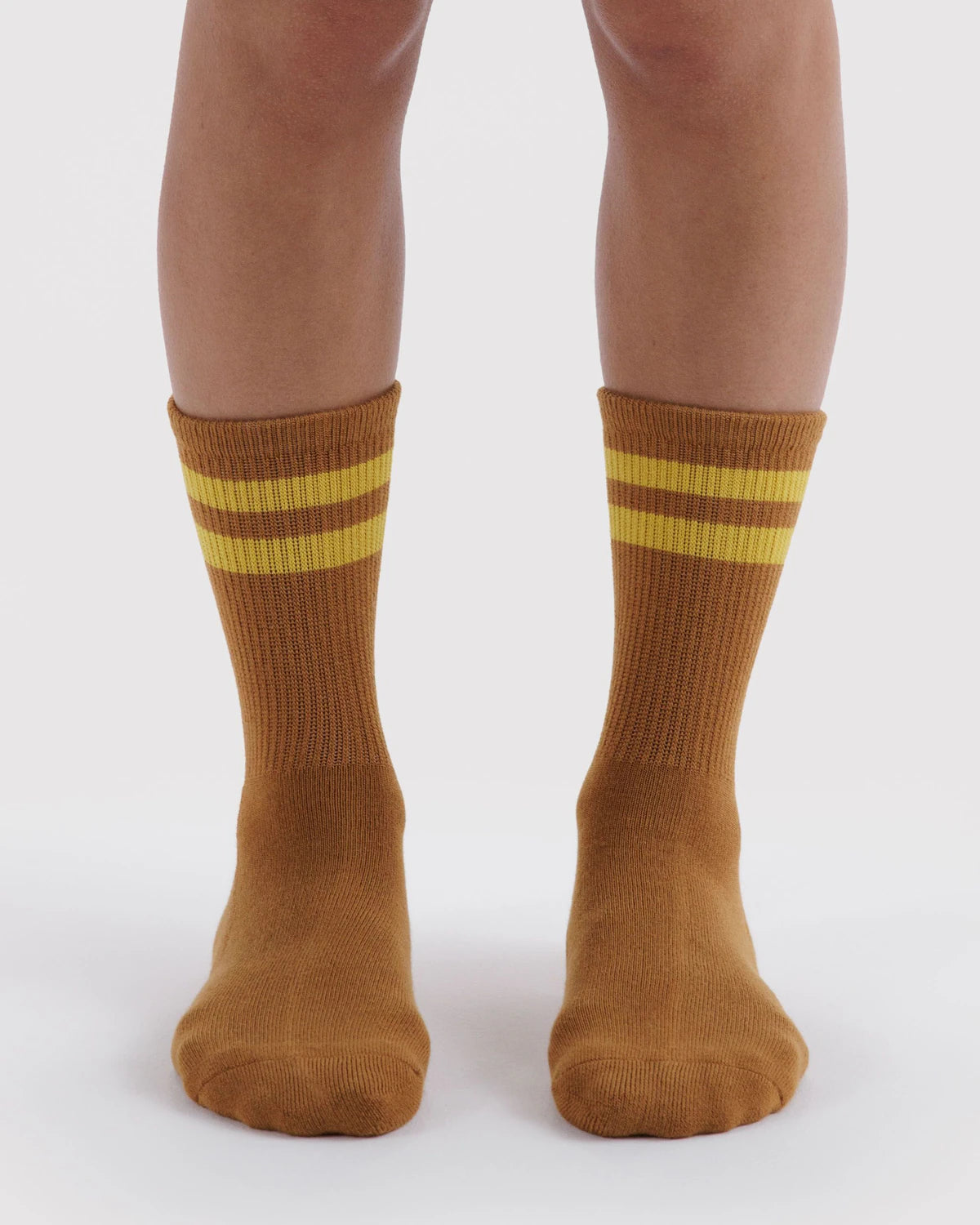 BAGGU - Ribbed Sock Toffee Stripe