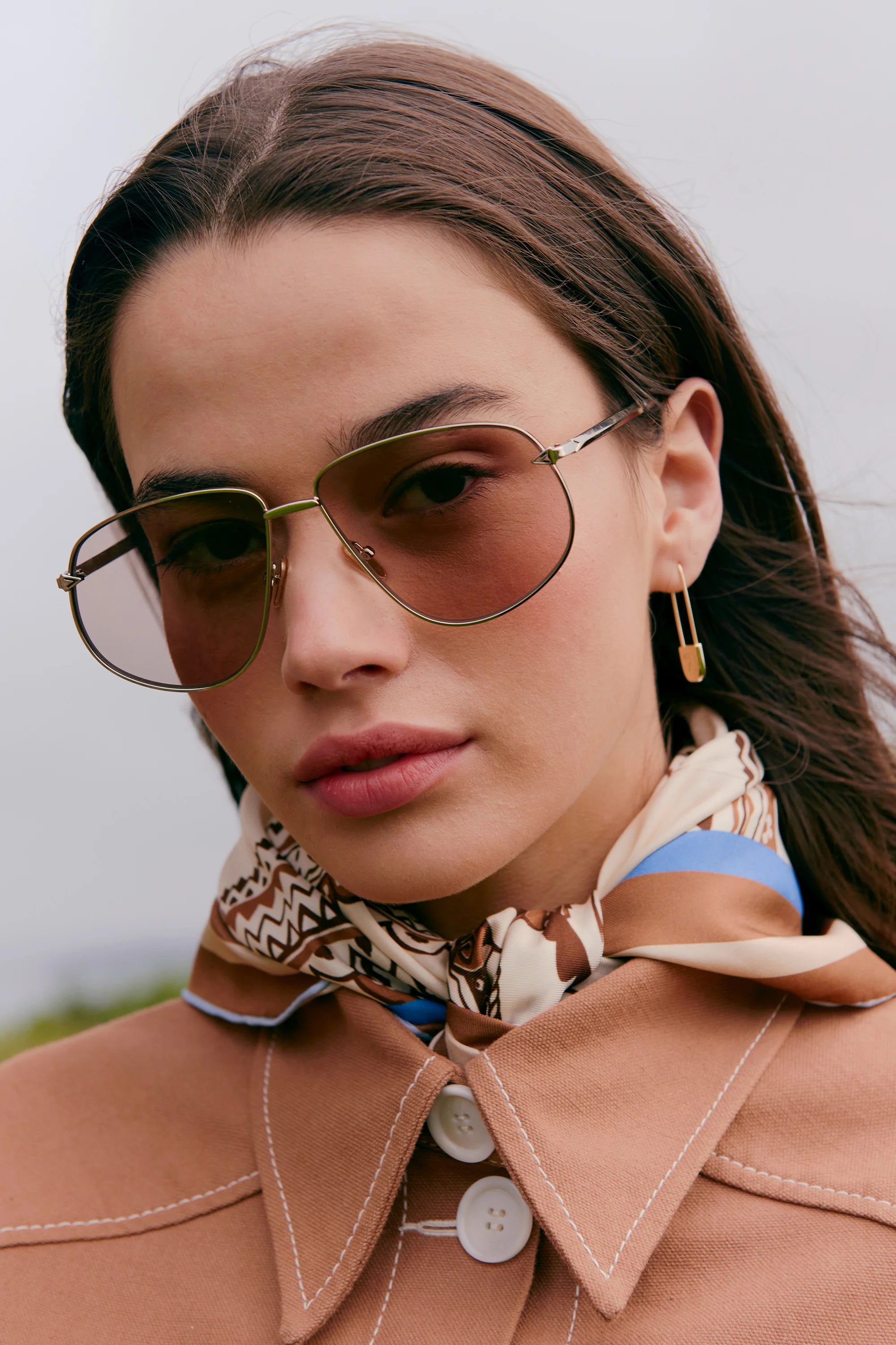 KAREN WALKER - FLUX SILVER - TAN MONO