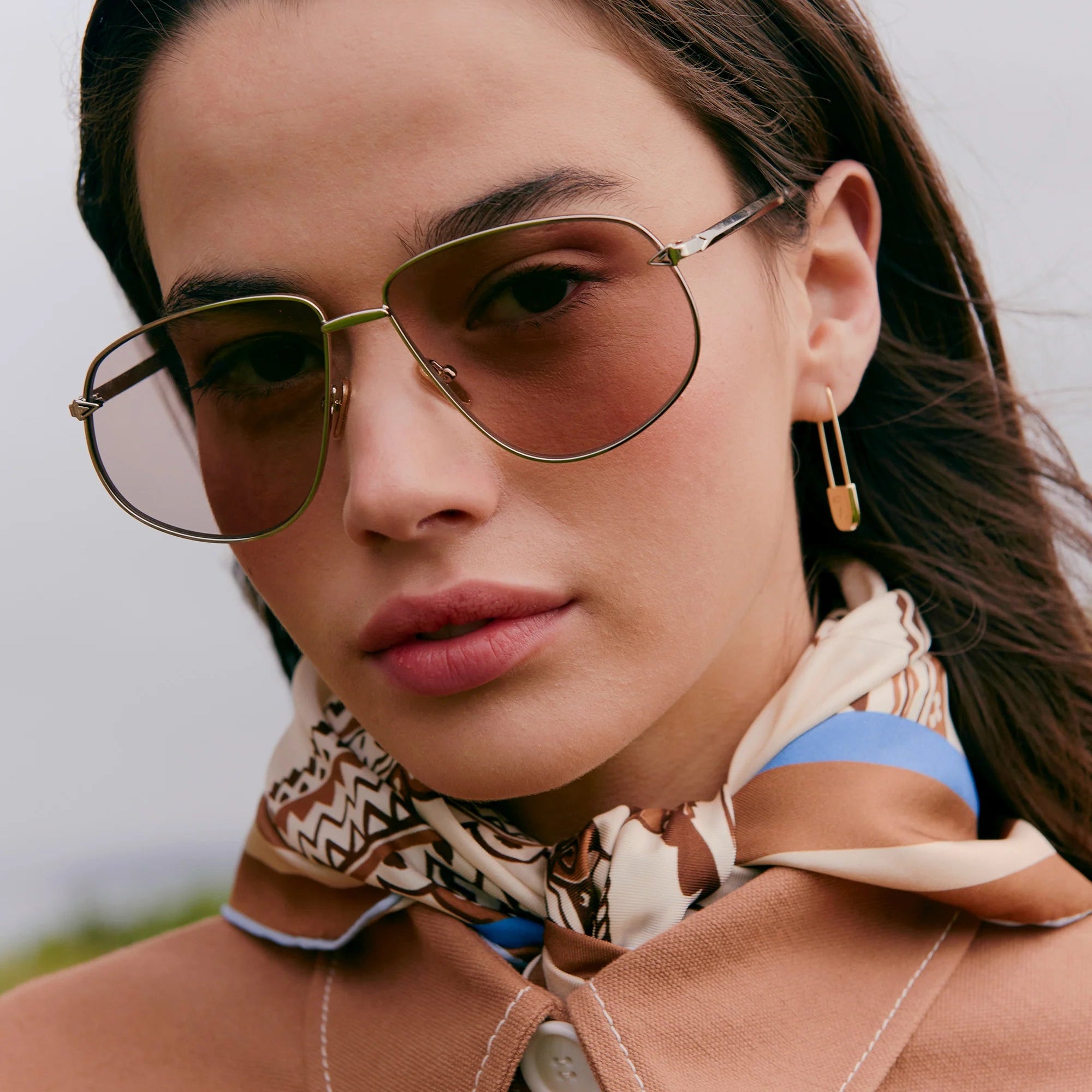 KAREN WALKER - FLUX SILVER - TAN MONO