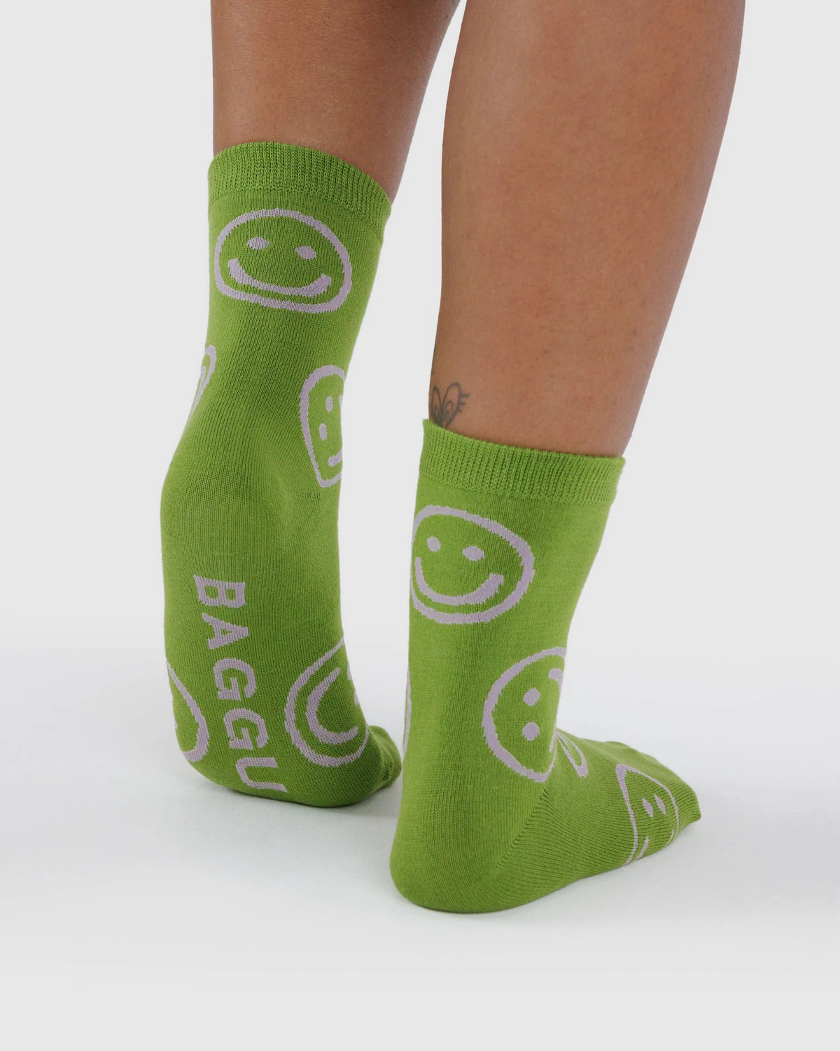 BAGGU Crew Sock - Pear Happy