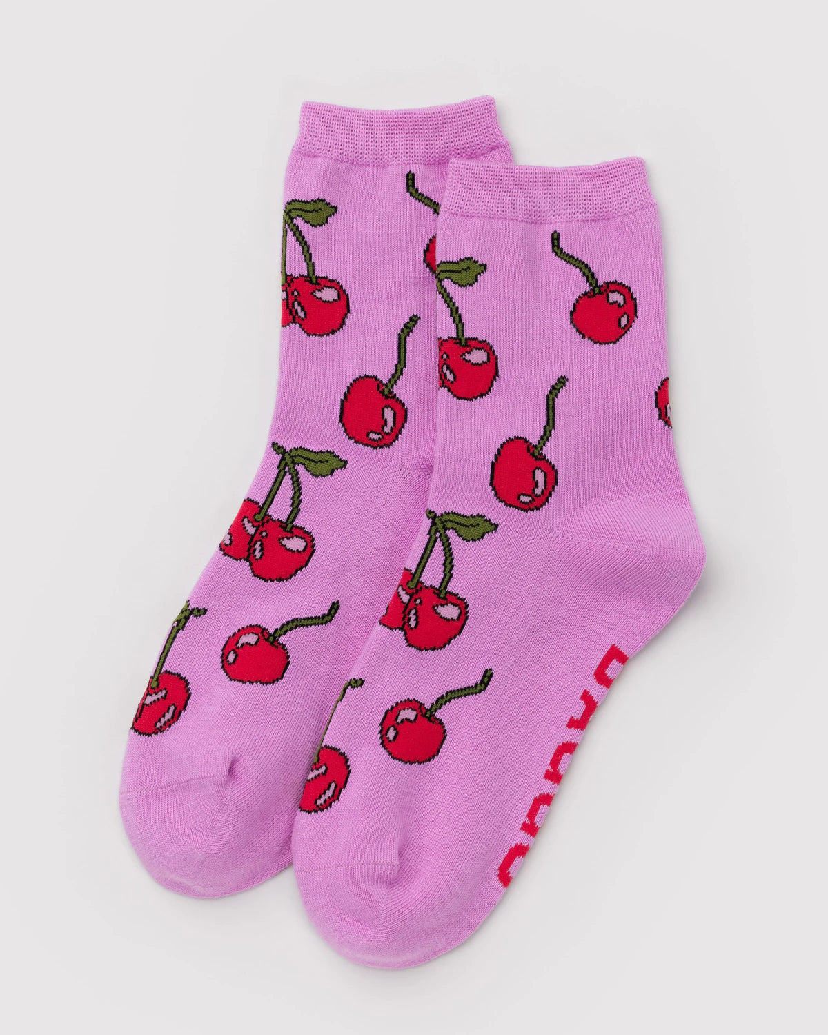 BAGGU Crew Sock Cherries
