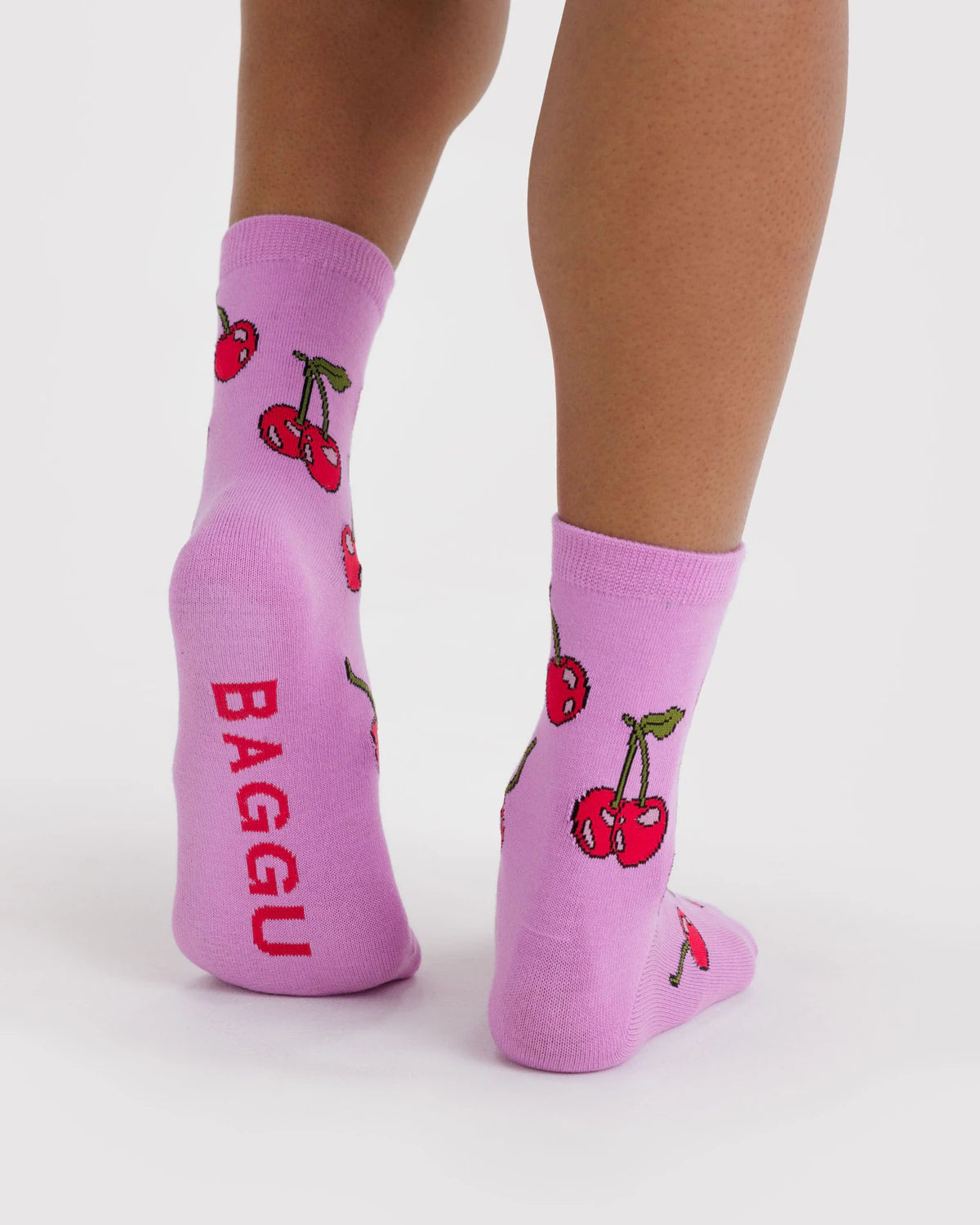 BAGGU Crew Sock Cherries