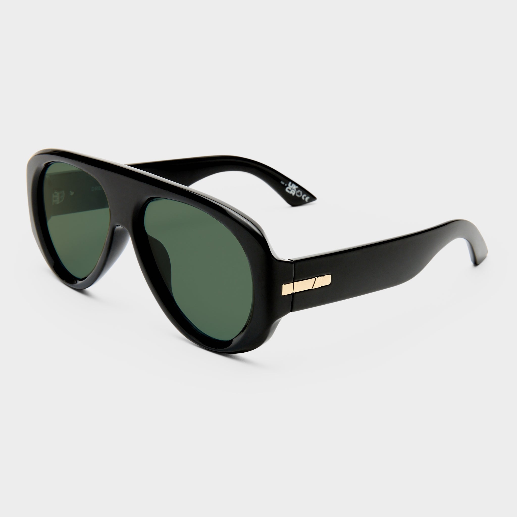 Le Specs Dream Boat Sunglasses Black Khaki Mono