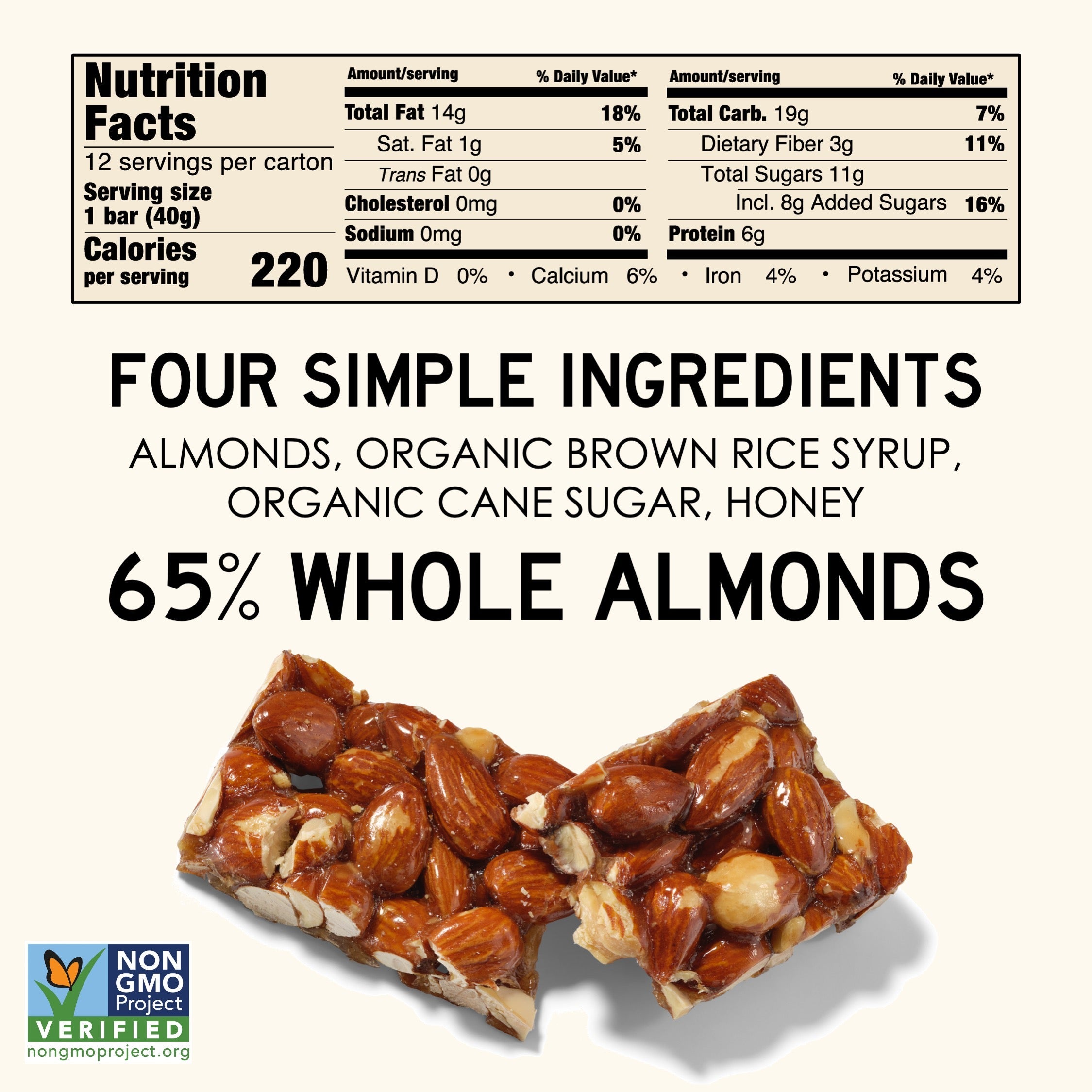 SOUTH 40 - Almond Nut Bars 12-Pack