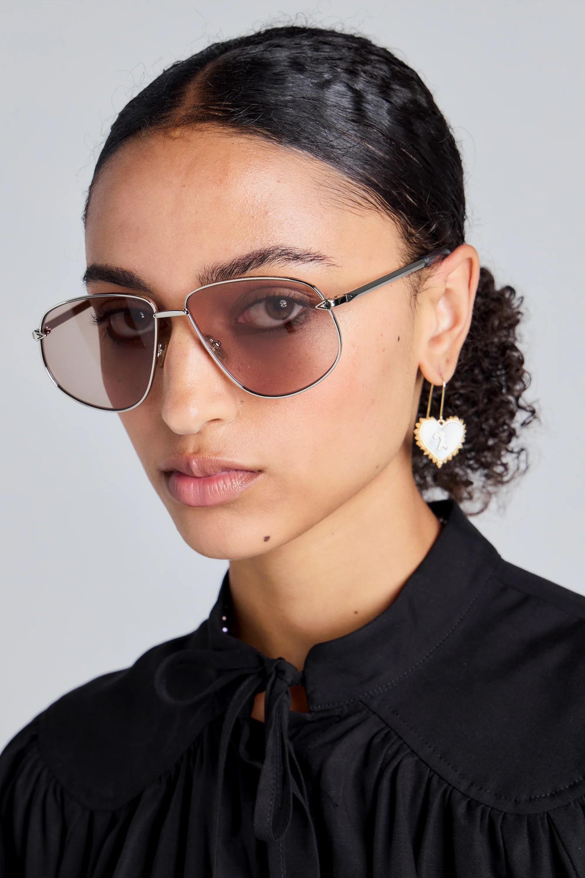 KAREN WALKER - FLUX SILVER - TAN MONO