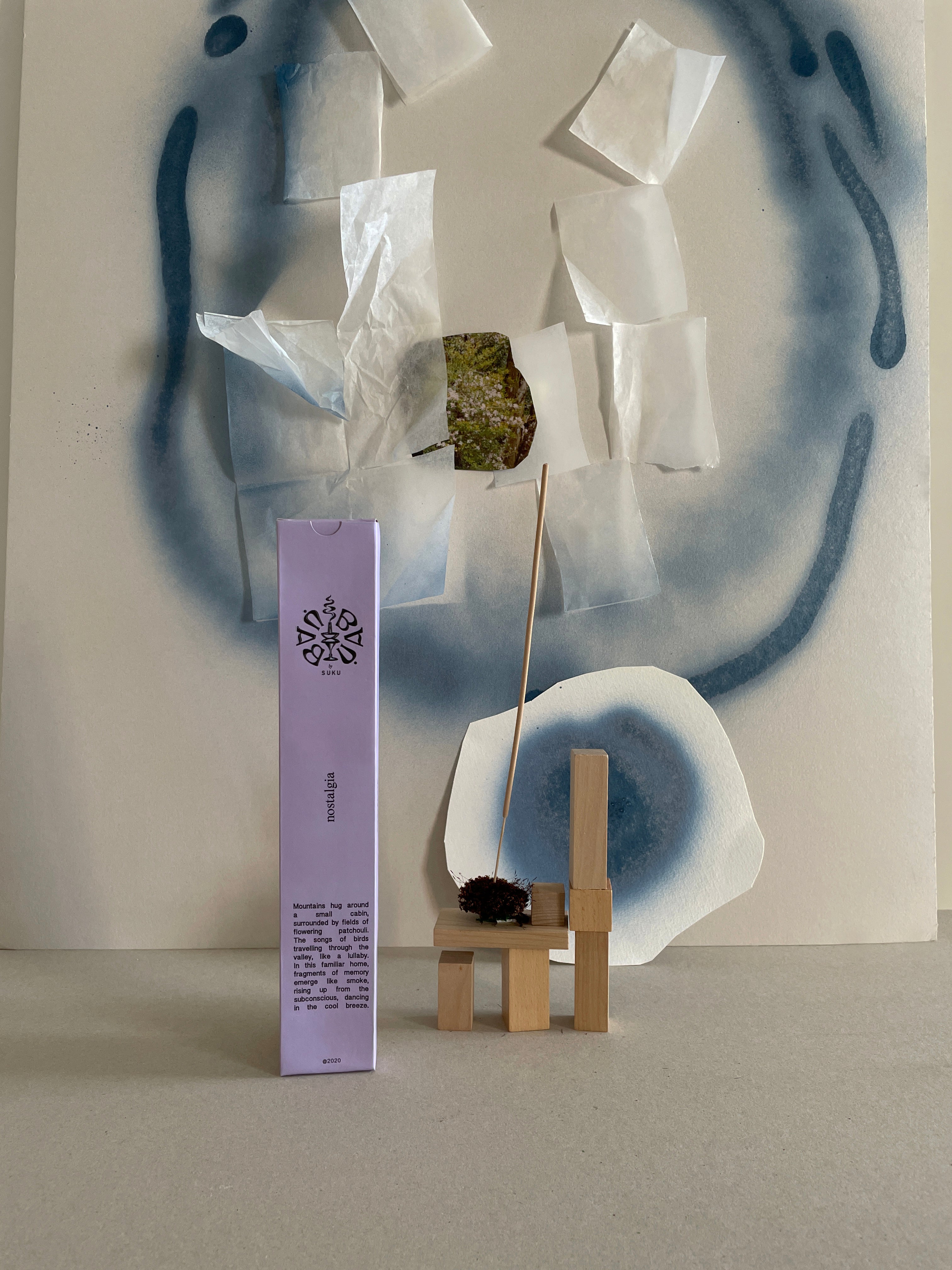 SUKU - Bau Bau Nostalgia Patchouli and Amber Incense Sticks