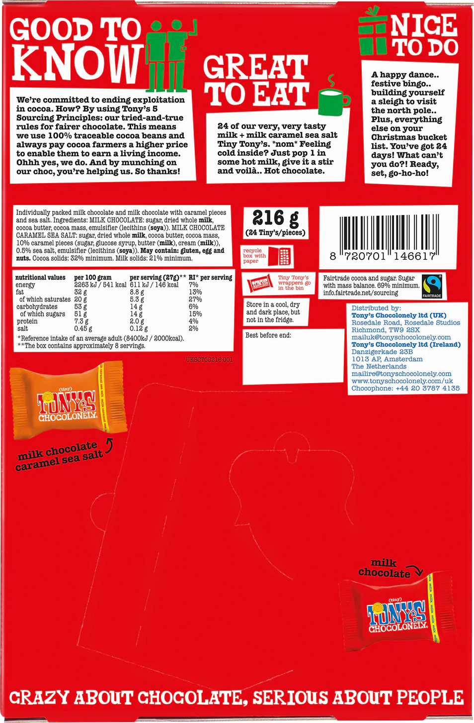 TONY'S CHOCOLONELY - Tony's Xmas Small Countdown Calendar