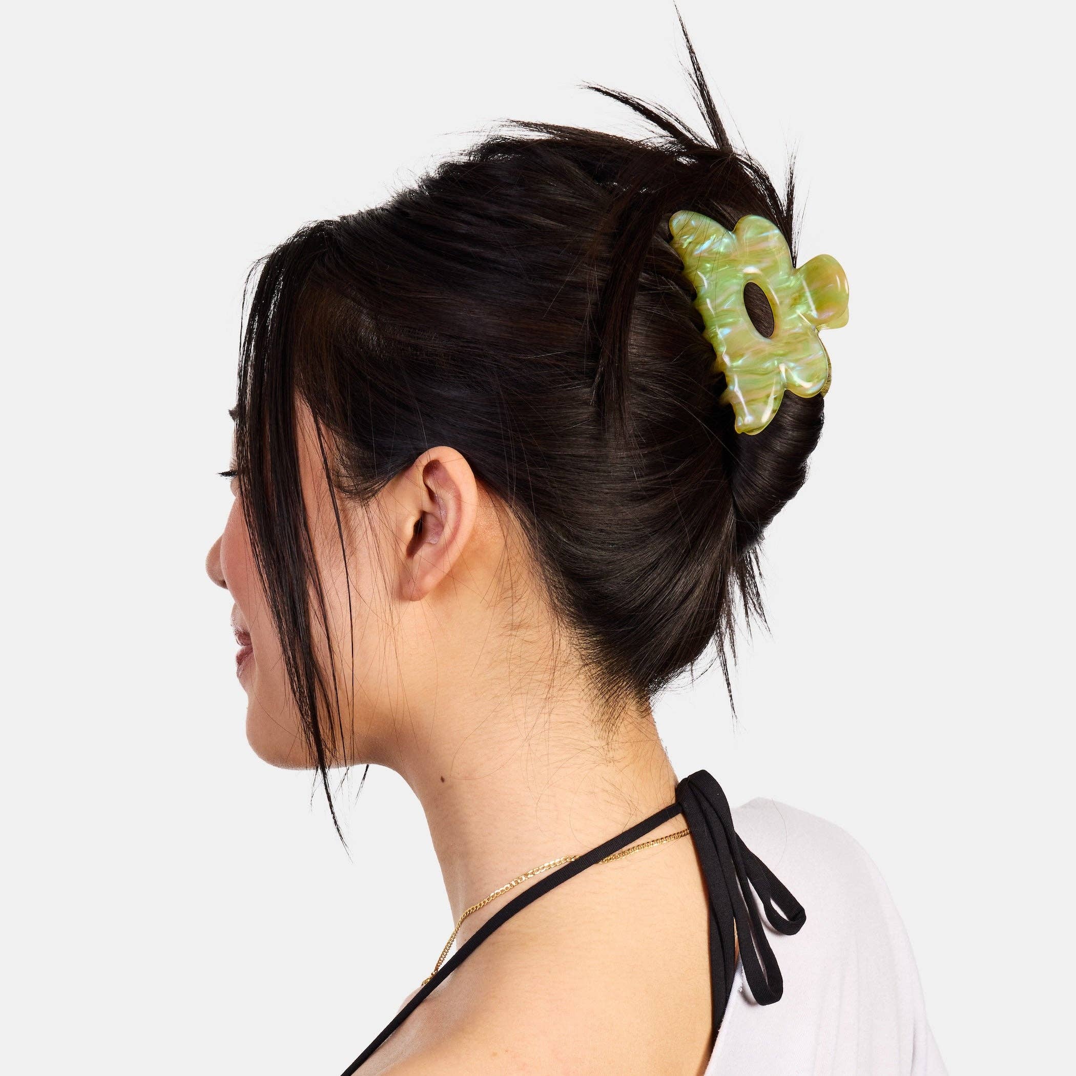 CHUNKS - Flower Claw in Jade Swirl
