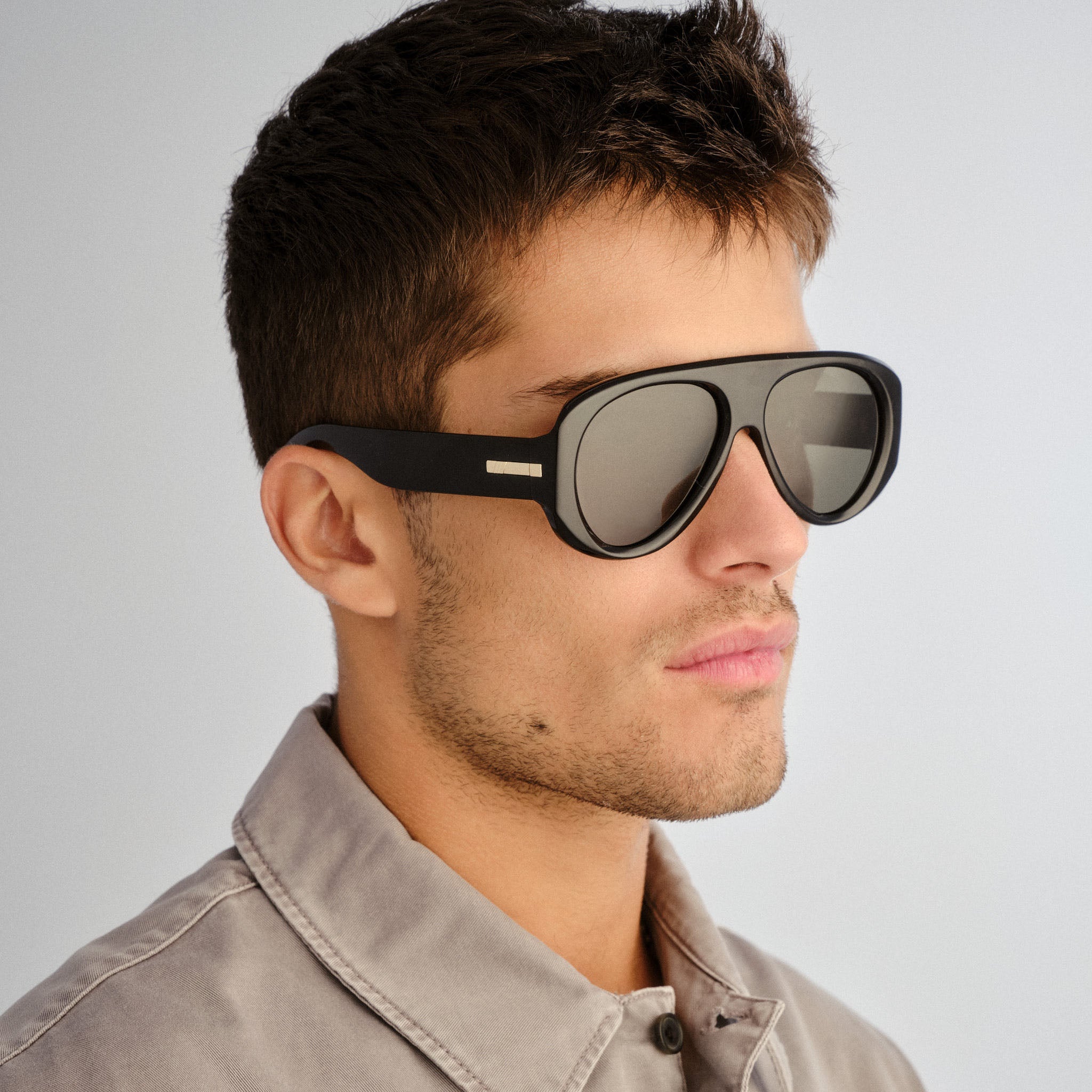 Le Specs Dream Boat Sunglasses Black Khaki Mono