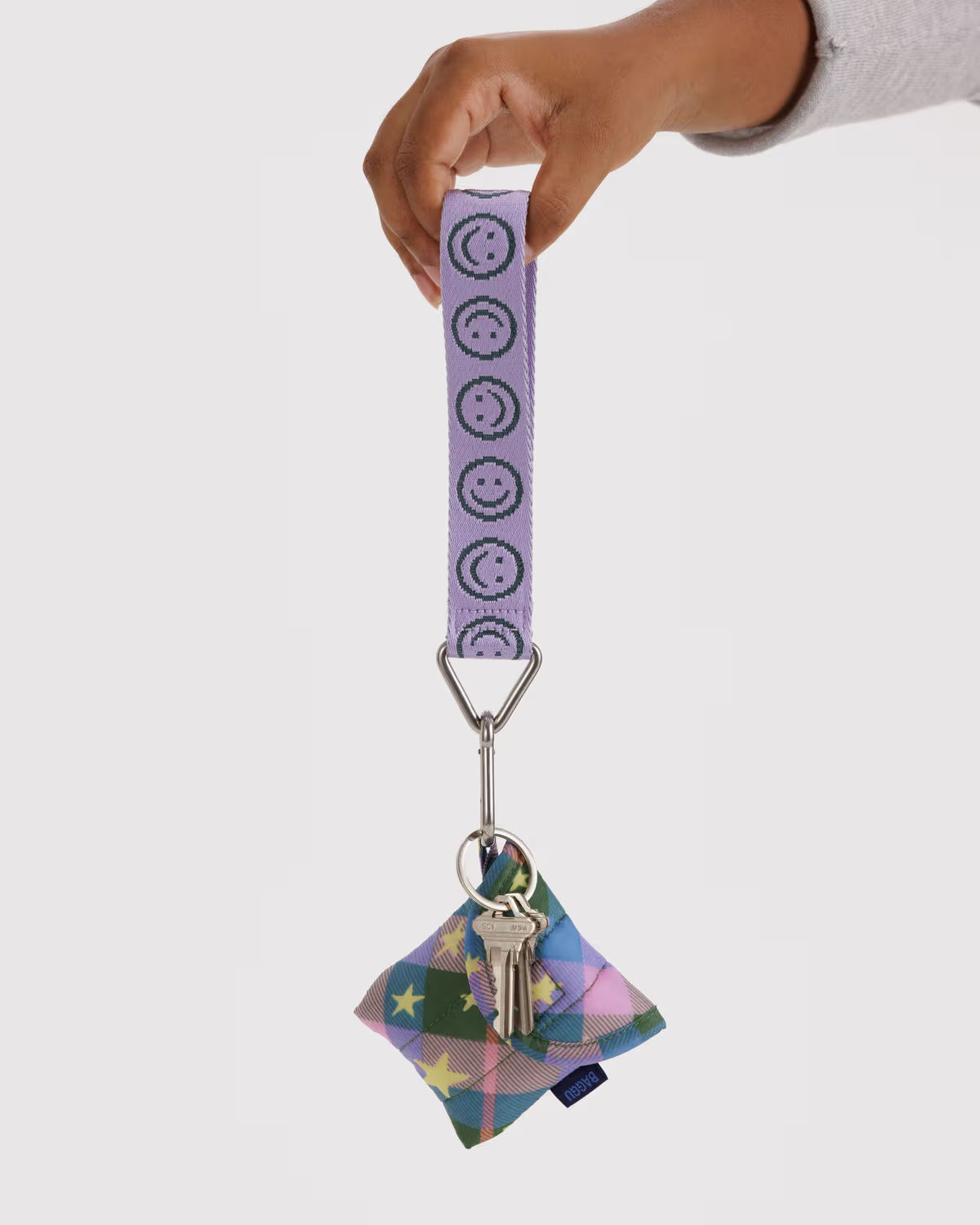 BAGGU - Logo Keychain - Lilac Happy
