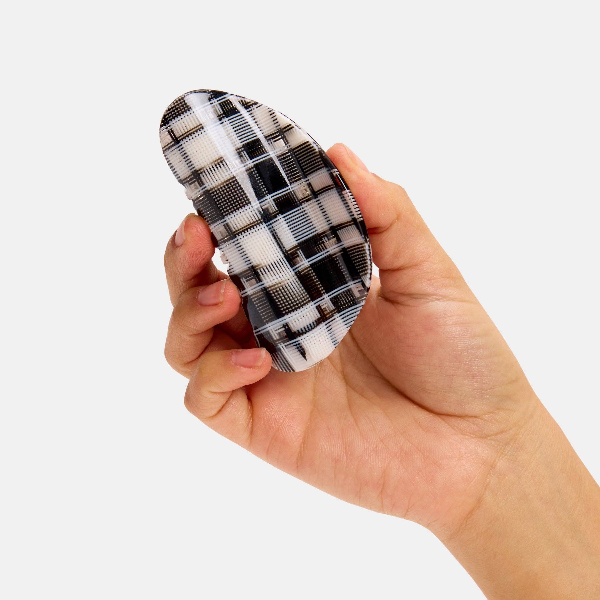 CHUNKS - Suki Claw in Black + White Plaid