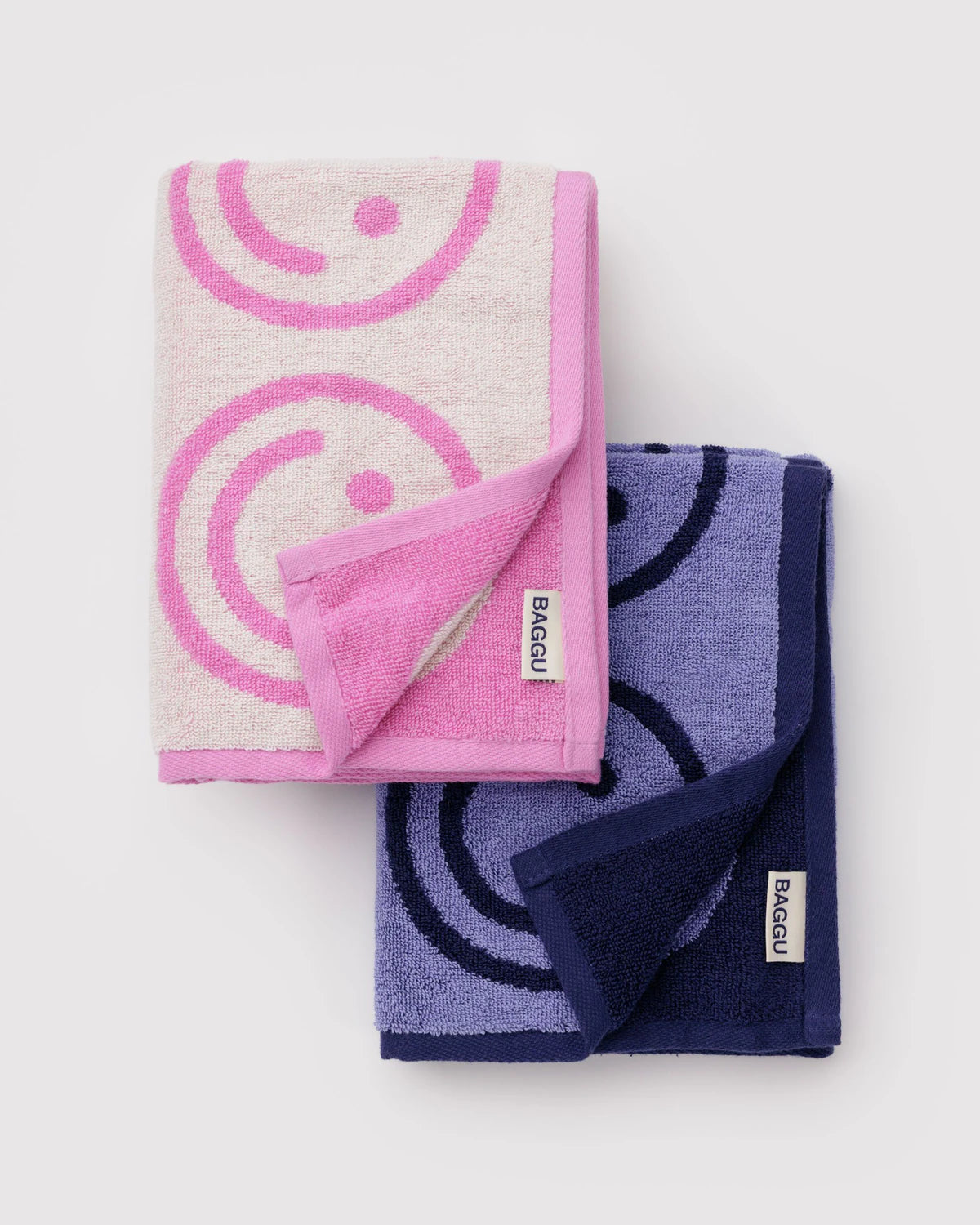 BAGGU - Hand Towel Set of 2 - Happy Pink Blue