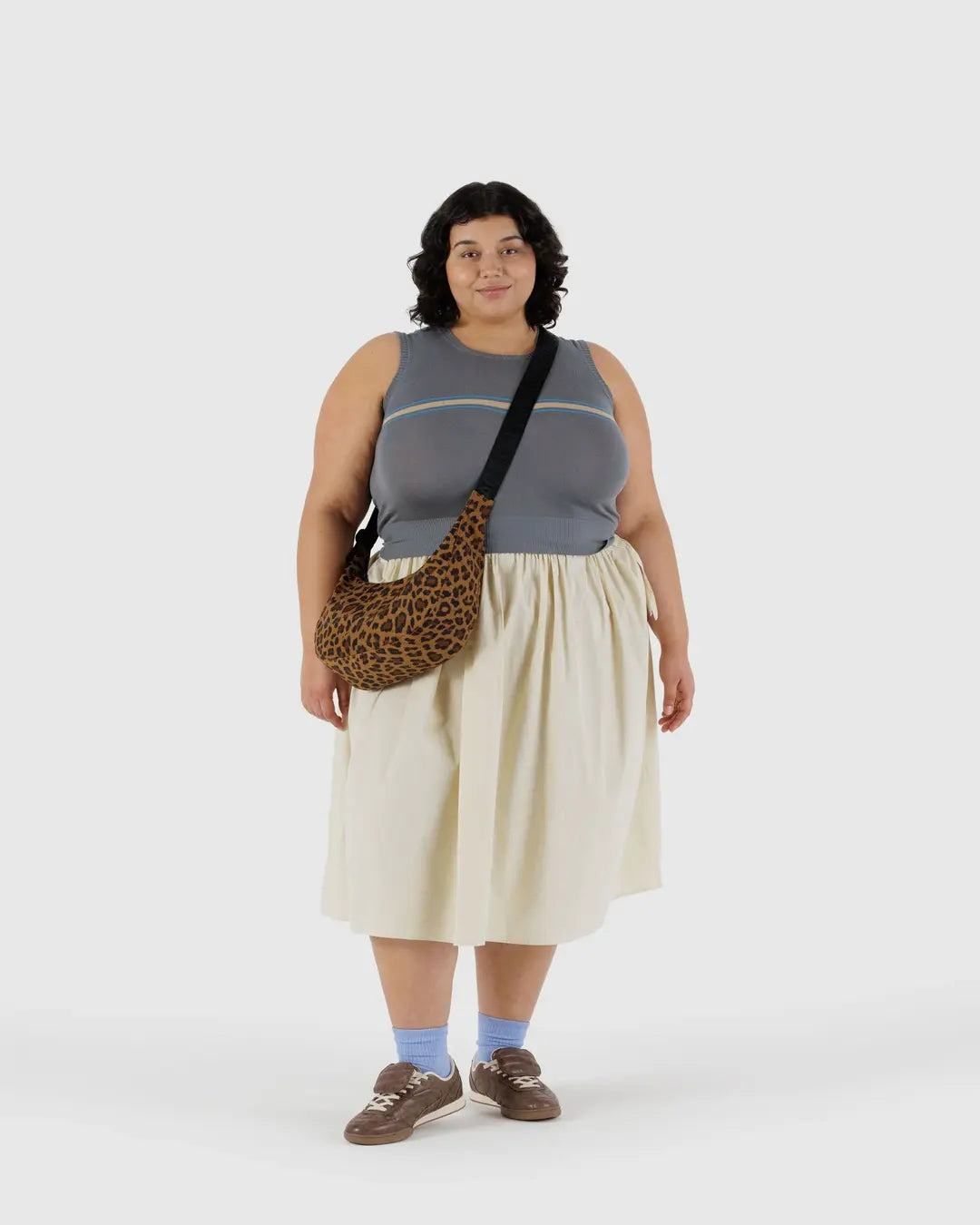 BAGGU - Medium Nylon Crescent Bag - Leopard