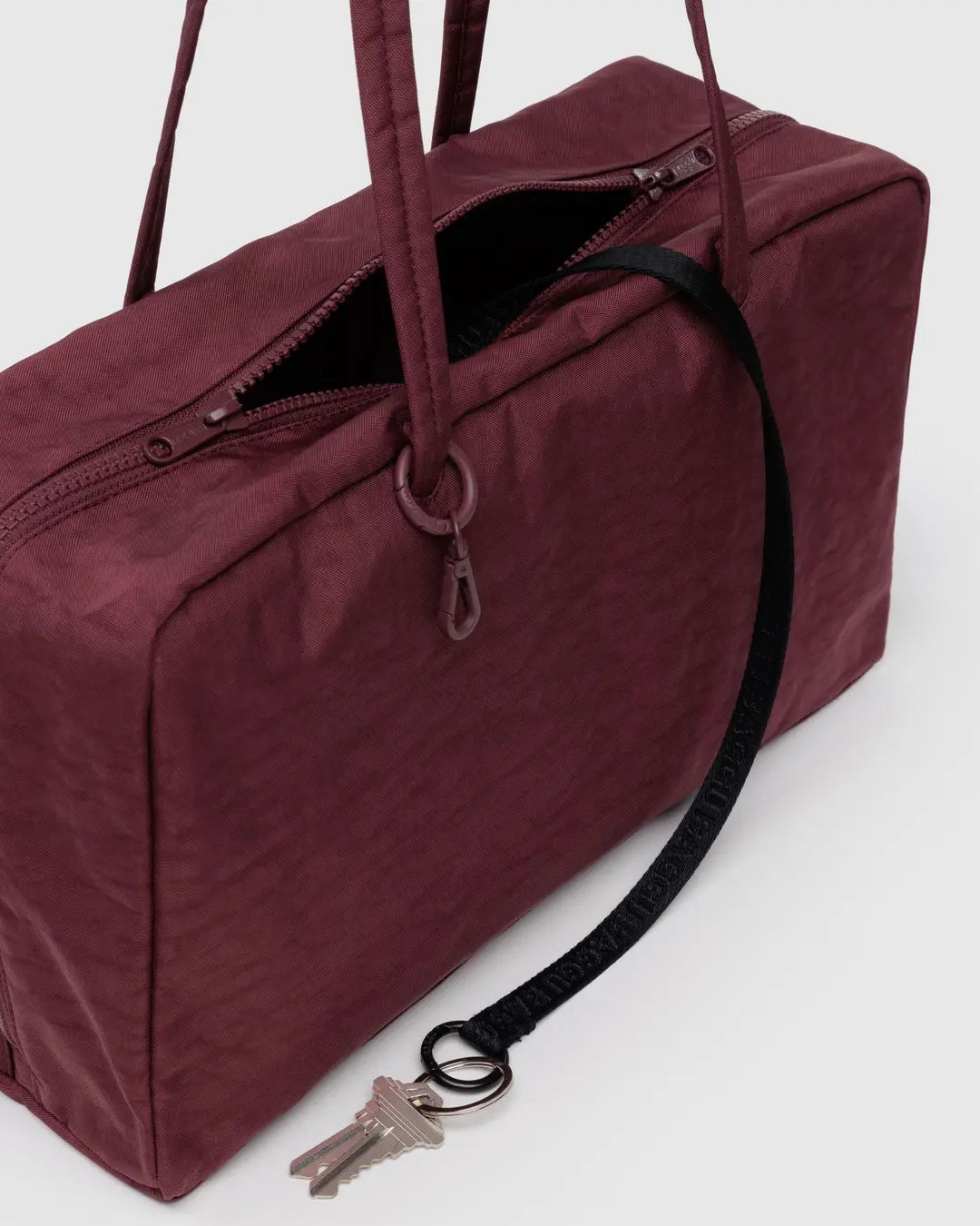 BAGGU - Medium Nylon Bowler Bag - Mahogany