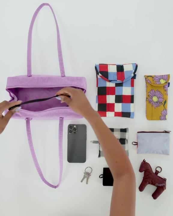 BAGGU - Nylon Bowler Bag - Western Appliqué