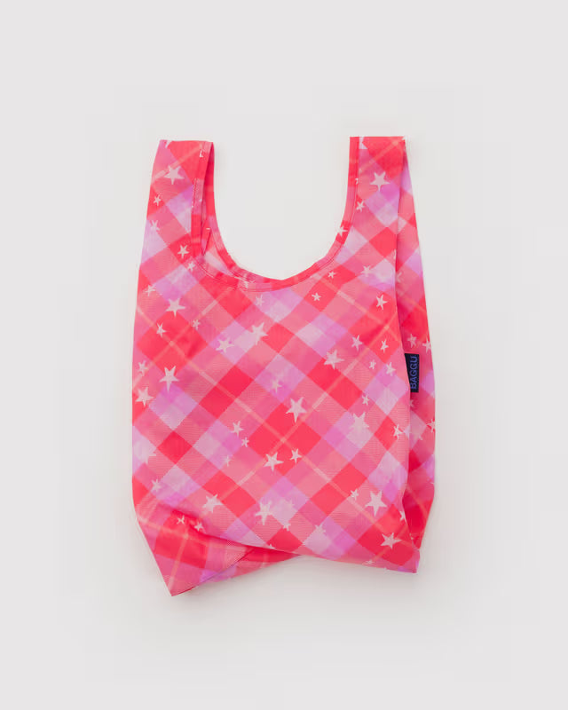 BAGGU - Baby Bag - Pink Star Plaid