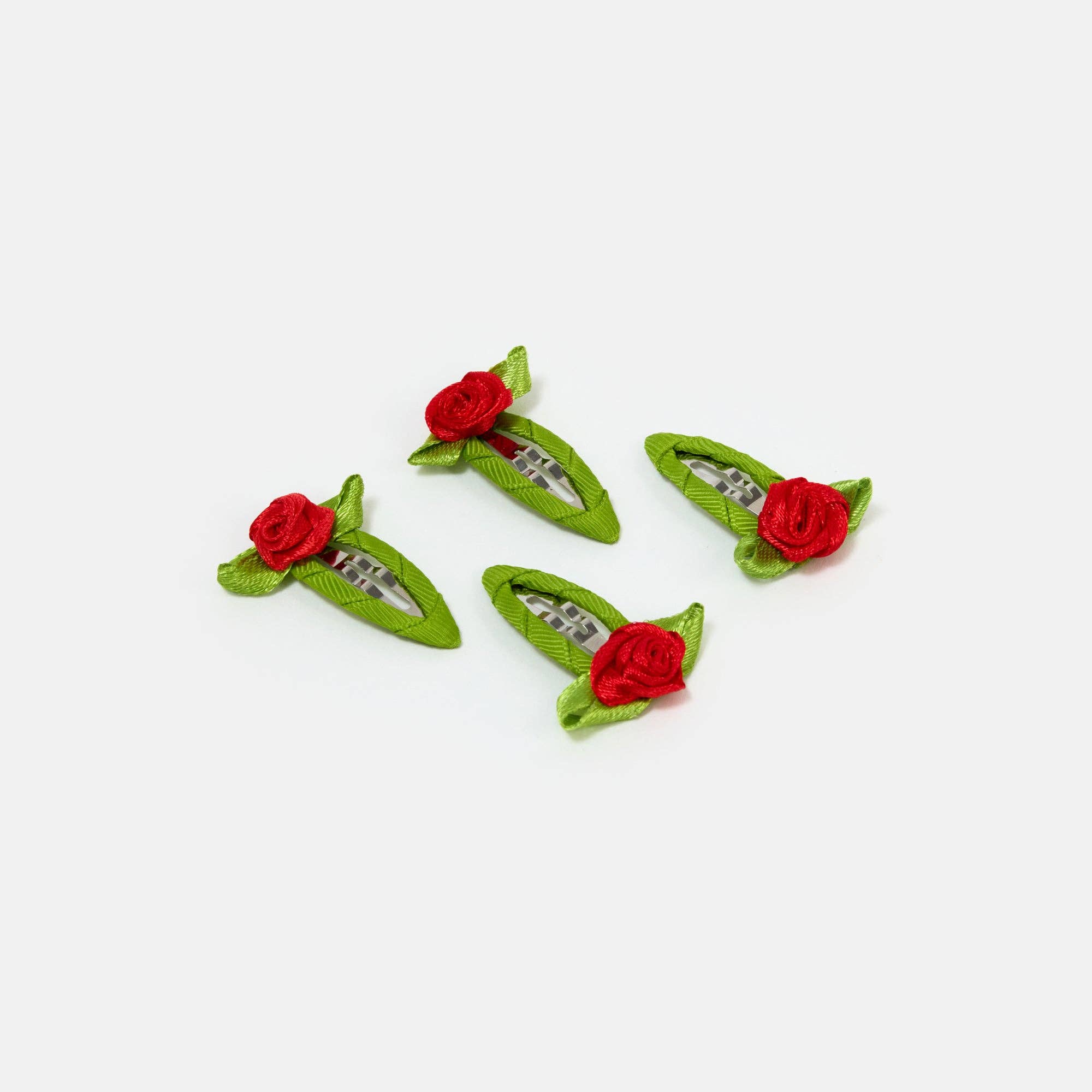 CHUNKS - Rosette Snap Clips in Red