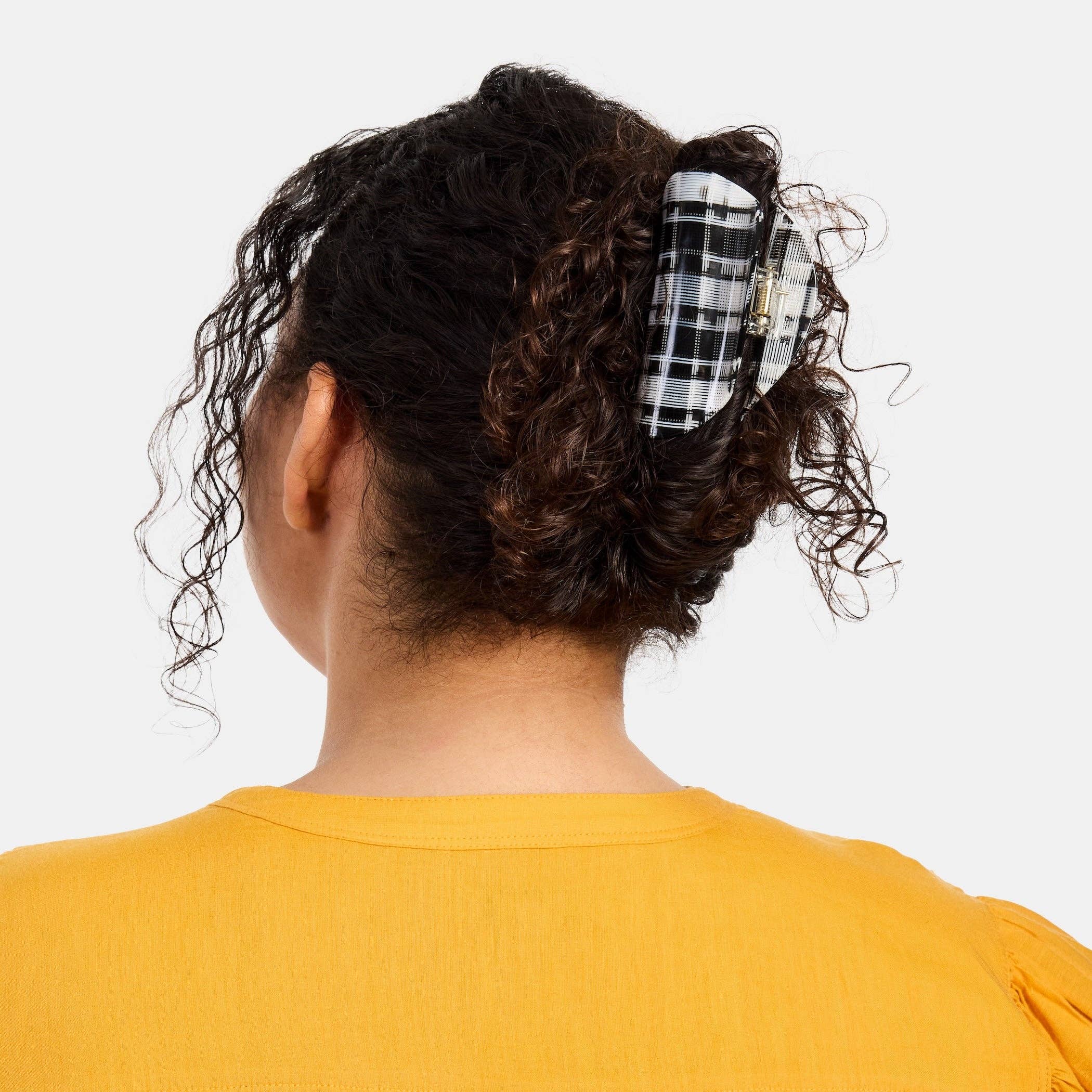 CHUNKS - Suki Claw in Black + White Plaid