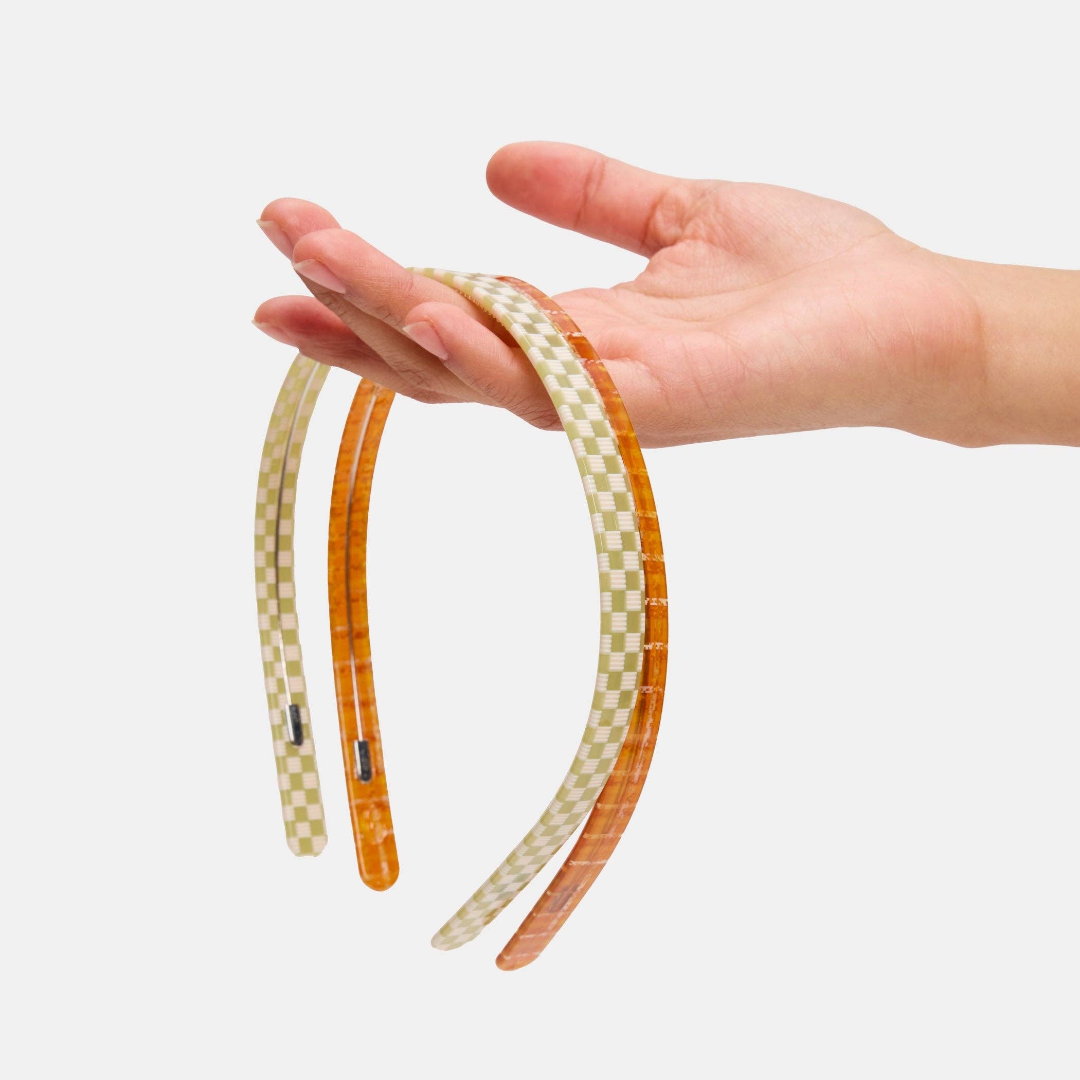 CHUNKS - Classic Headband in Olive Check