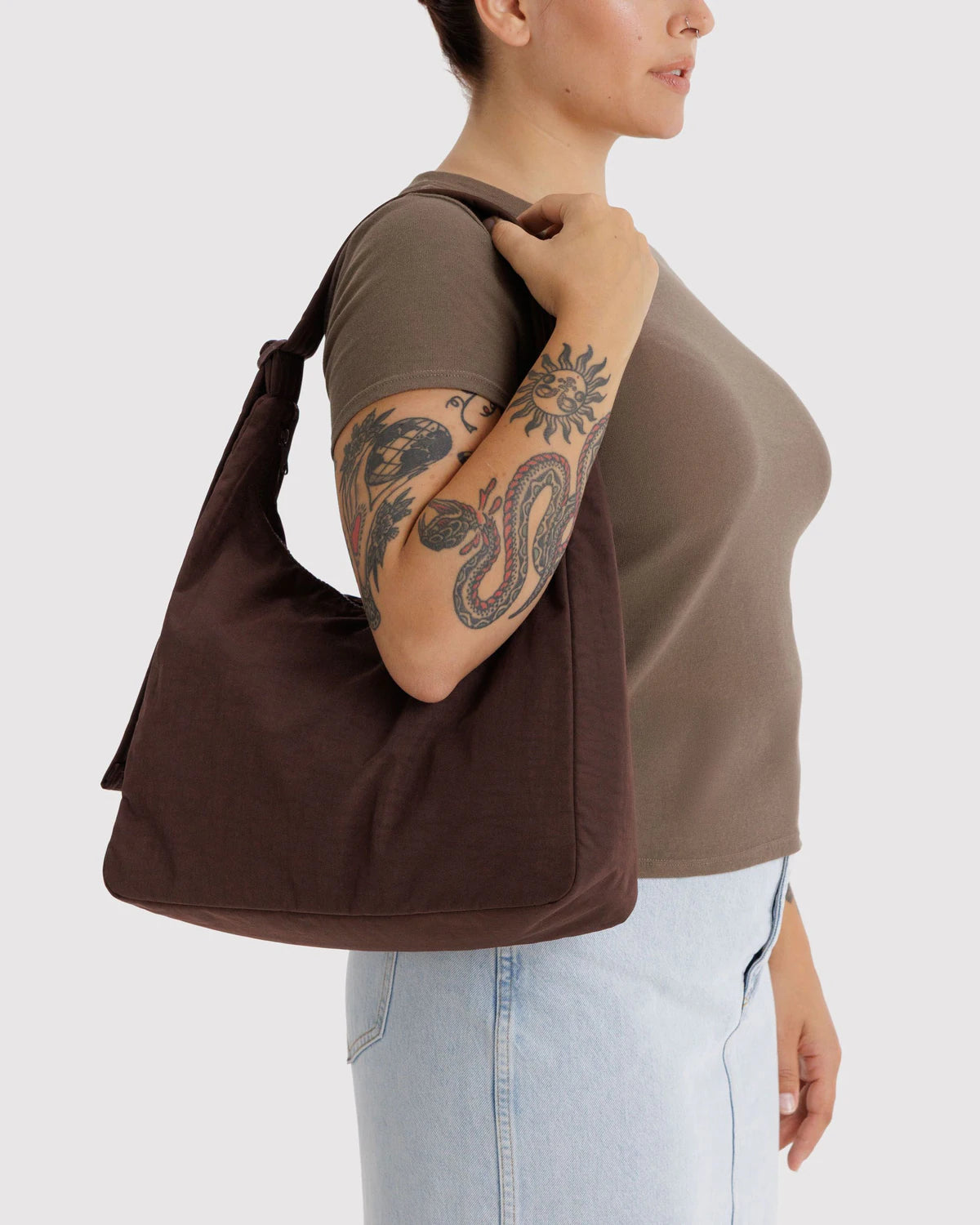 BAGGU - Nylon shoulder bag Coffee
