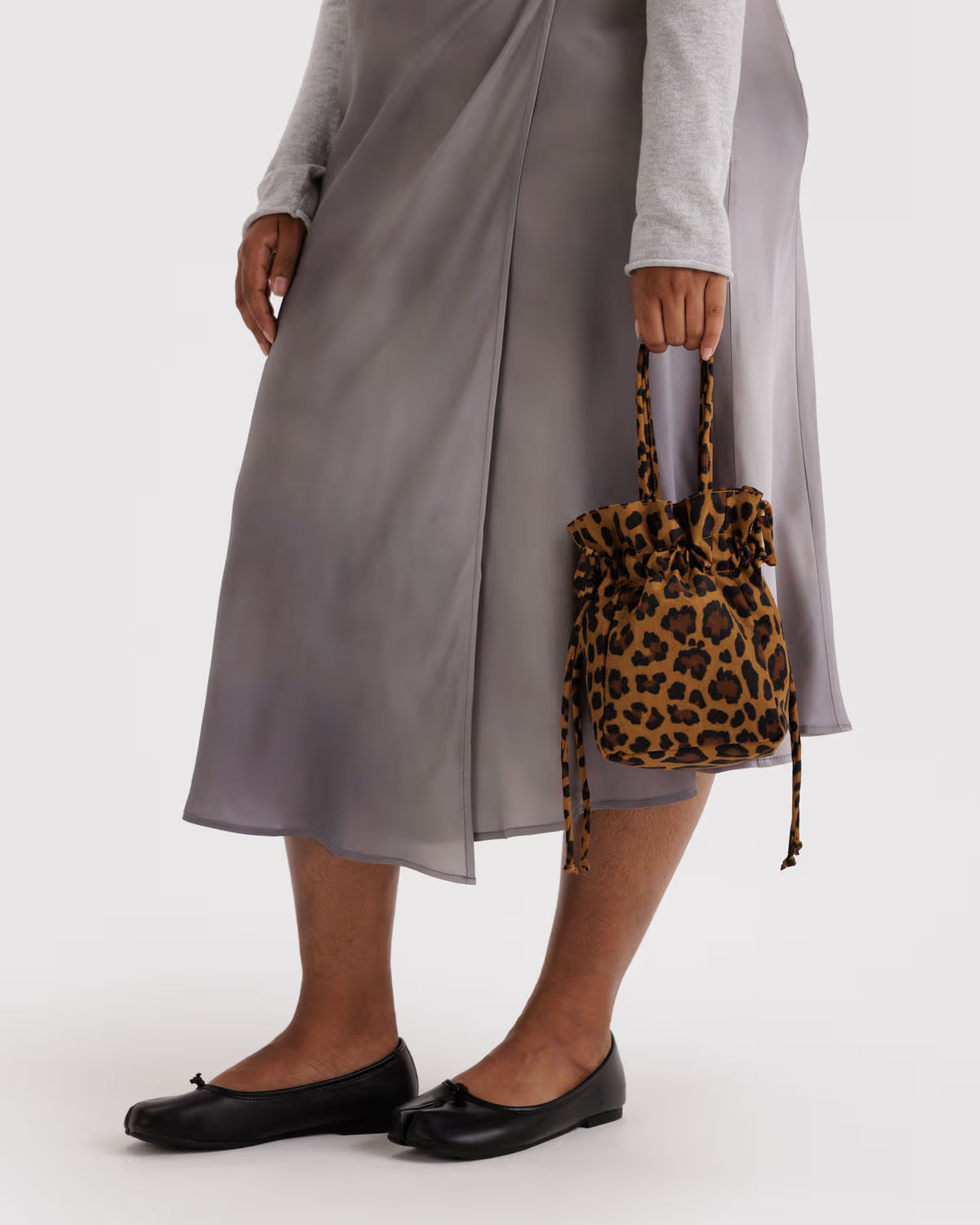 BAGGU - Nylon Drawstring Bag - Leopard