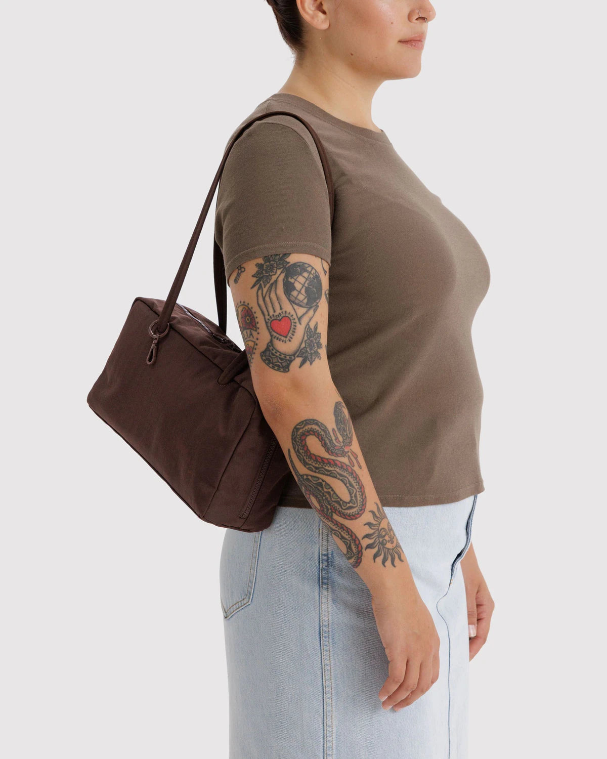BAGGU - Nylon Bowler Bag - Coffee