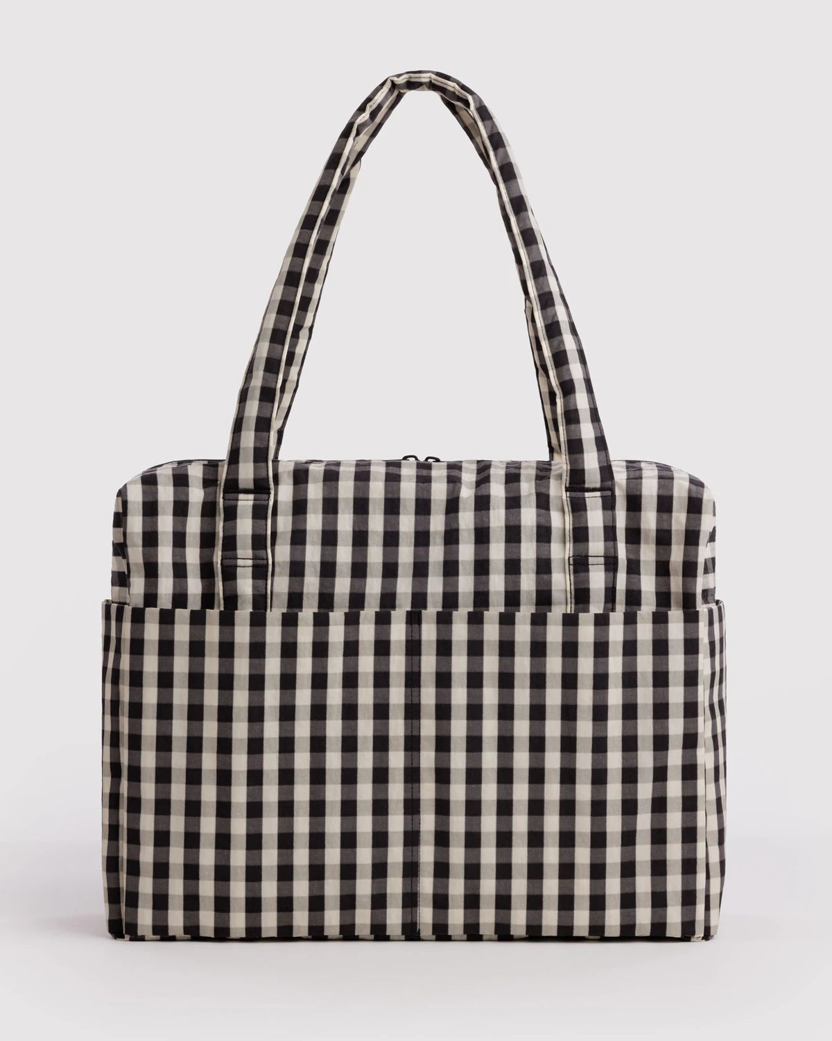 BAGGU - Cloud Carry-on - Black And Cream Gingham