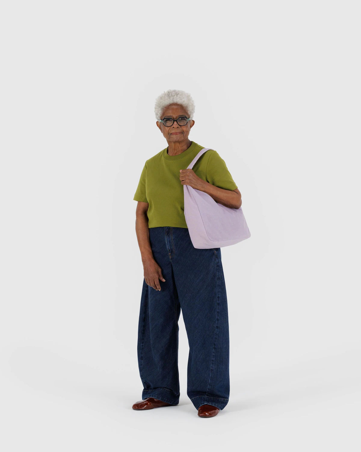 BAGGU - Nylon shoulder bag - Dusty Pink