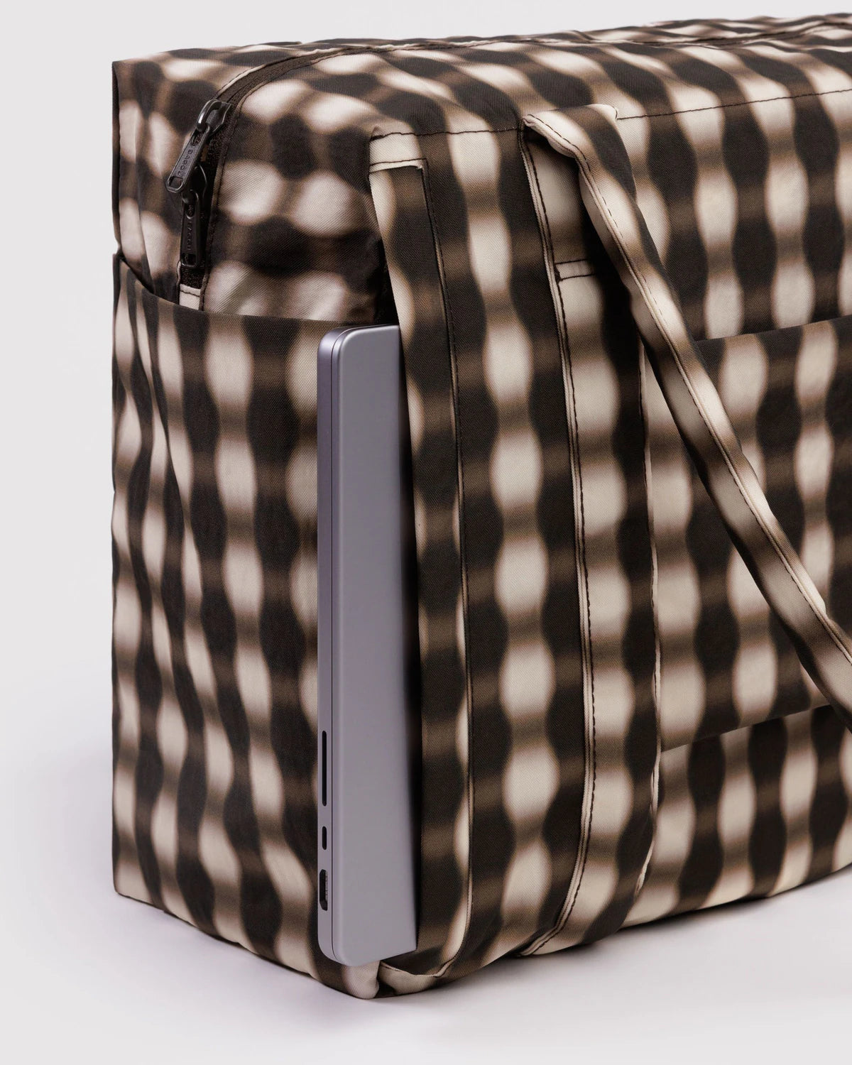 BAGGU - Small Cloud Bag - Blurred Gingham Brown