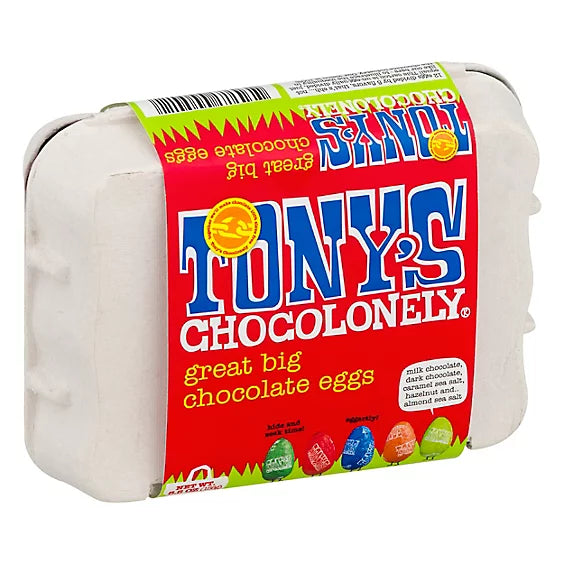 TONY'S CHOCOLONELY - Easter Egg Carton - 12 assorted eggs