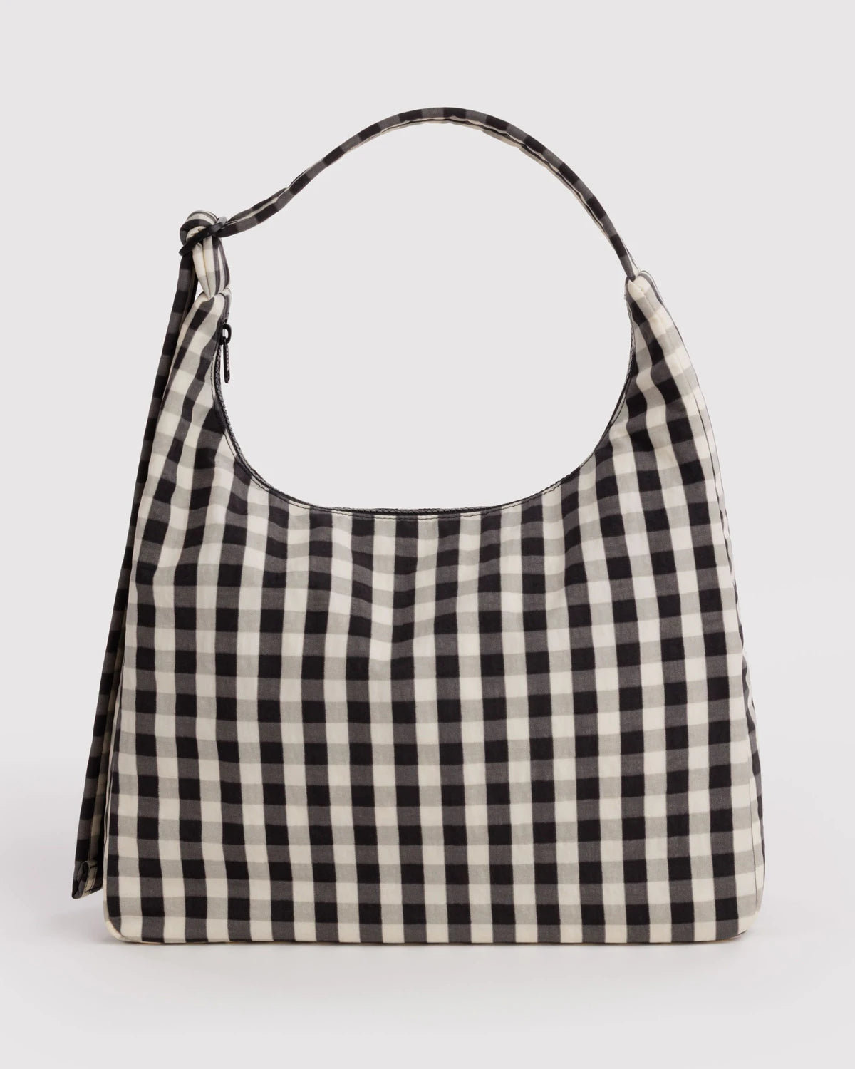 BAGGU - Nylon shoulder bag Black And Cream Gingham