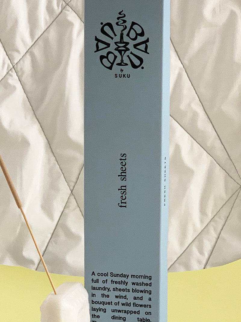 SUKU - Bau Bau Fresh Sheets Sandalwood and White Musk Incense