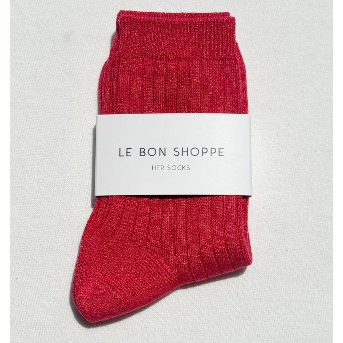 LE BON SHOPPE - Her Socks Lurex - Ruby Glitter