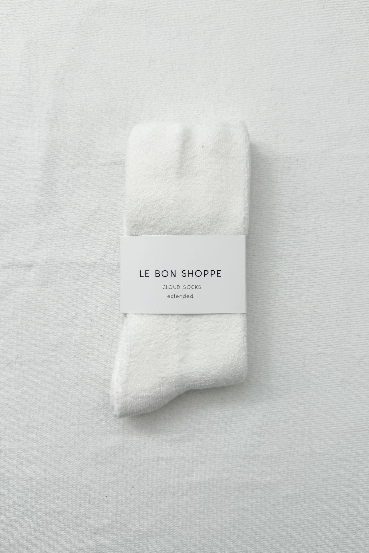 LE BON SHOPPE - EXTENDED Cloud Socks - Classic White