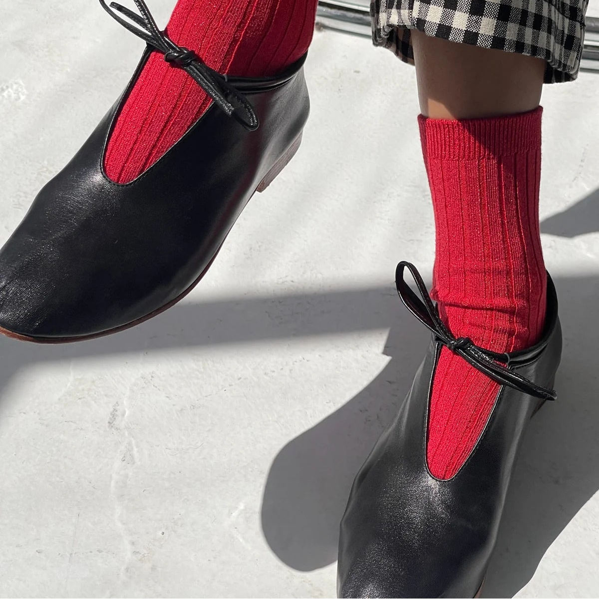 LE BON SHOPPE - Her Socks Lurex - Ruby Glitter