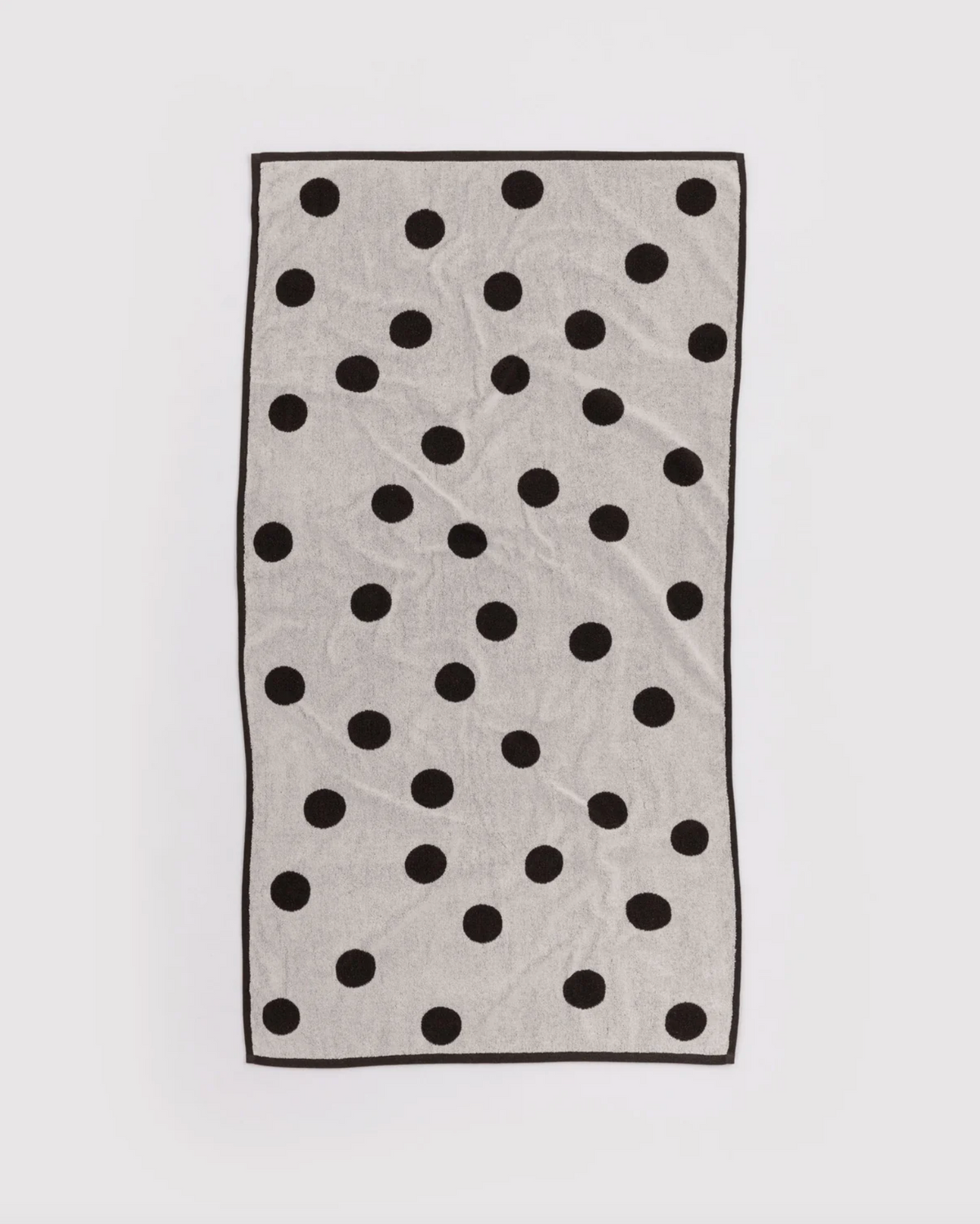 BAGGU - Bath Towel - Cream and Black Polka Dot