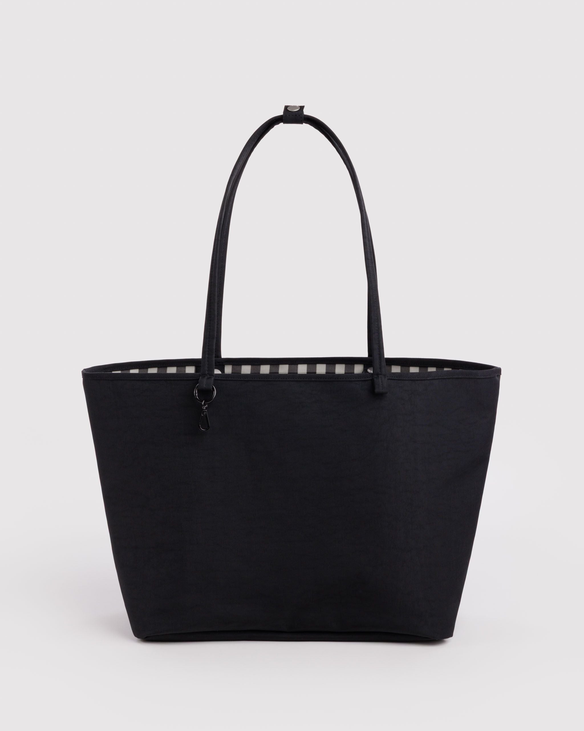 BAGGU - Large Nylon Reversible Tote Bag Black Mix