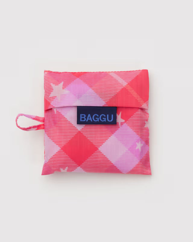 BAGGU - Baby Bag - Pink Star Plaid