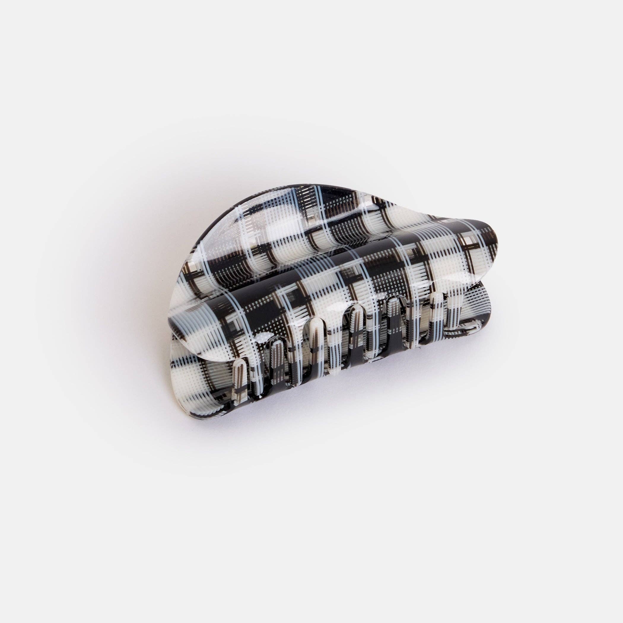 CHUNKS - Suki Claw in Black + White Plaid