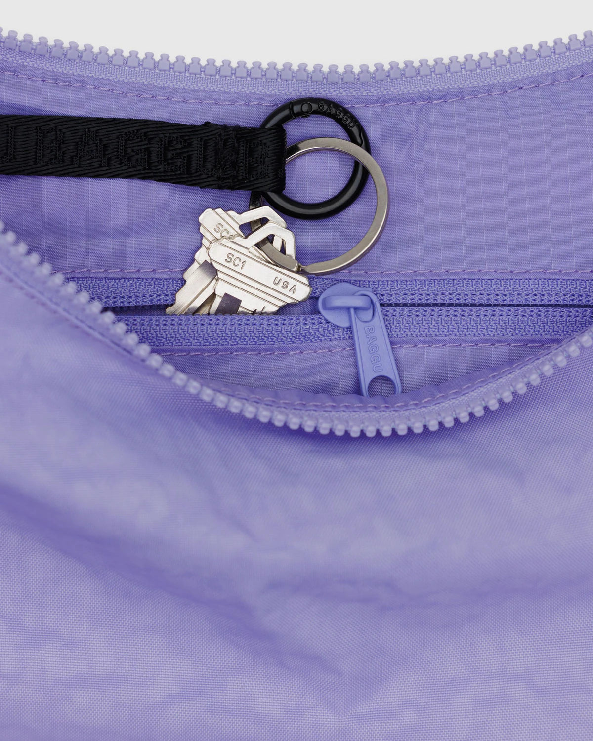 BAGGU - Medium Nylon Crescent Bag - Wisteria