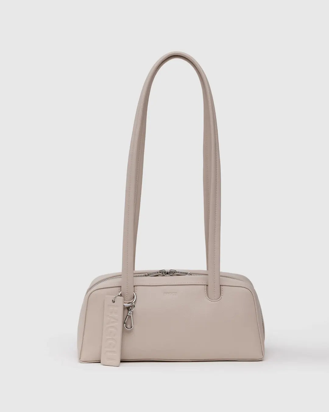 BAGGU - Small Recycled Leather Bowler Bag - Stone