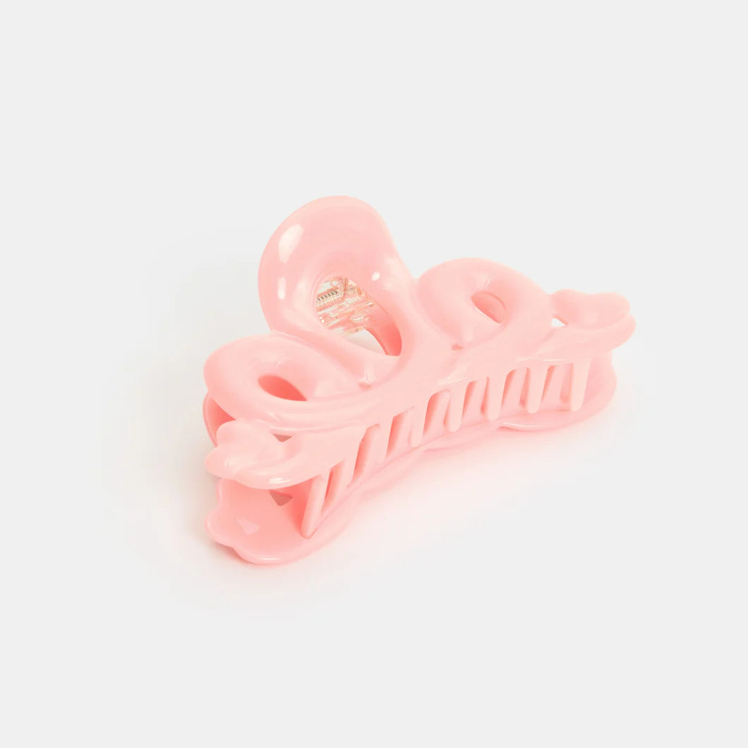 CHUNKS - Large Heart Loop Claw in Pink