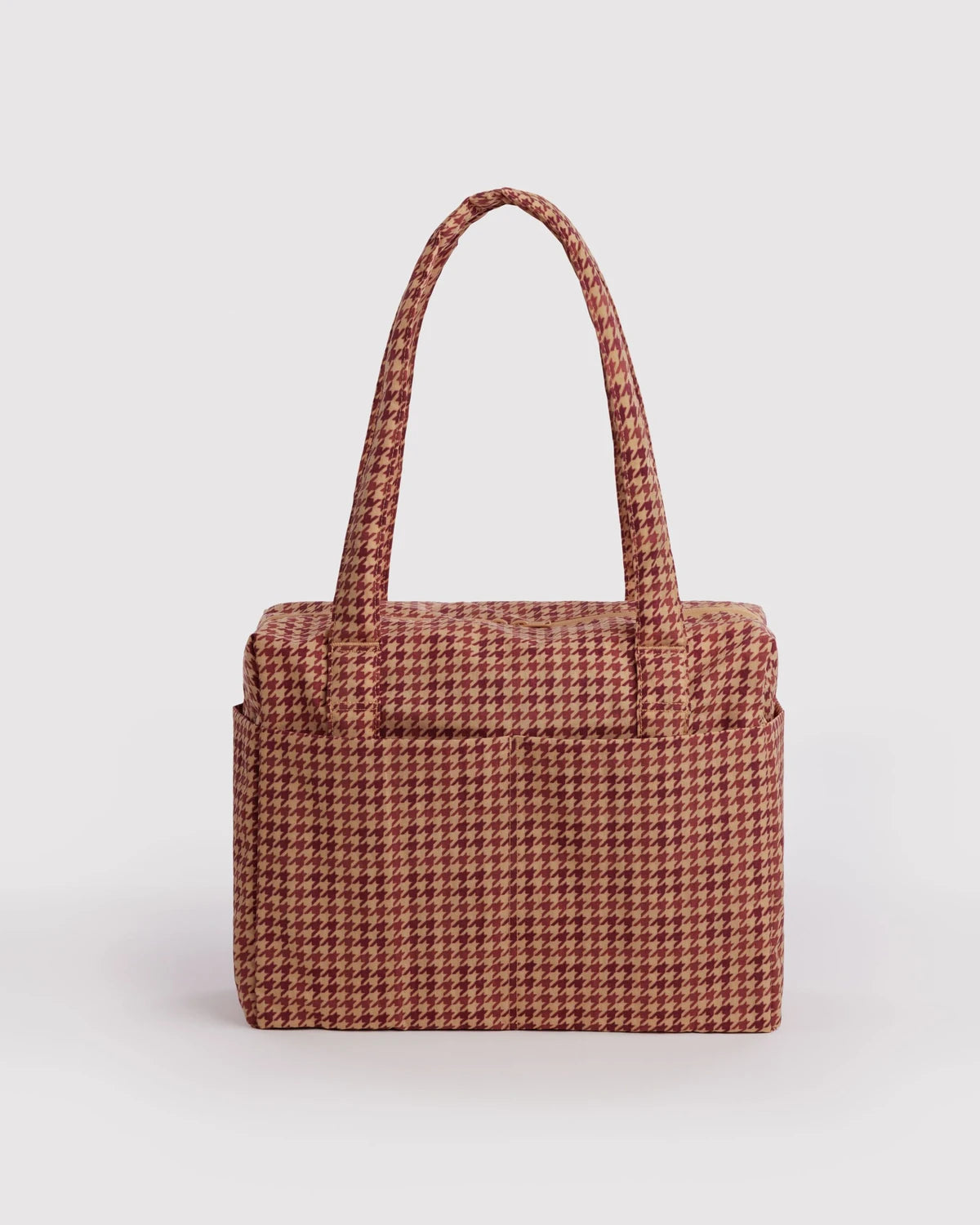 BAGGU - Small Cloud Carry-on - Tan Houndstooth